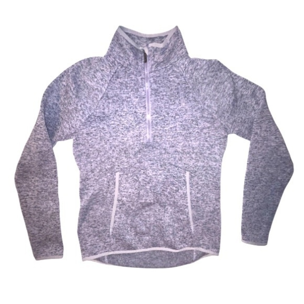 Kyodan Outdoor Pullover Quarter Zip Fleece Sweatshirt Kangaroo Pocket Size Large